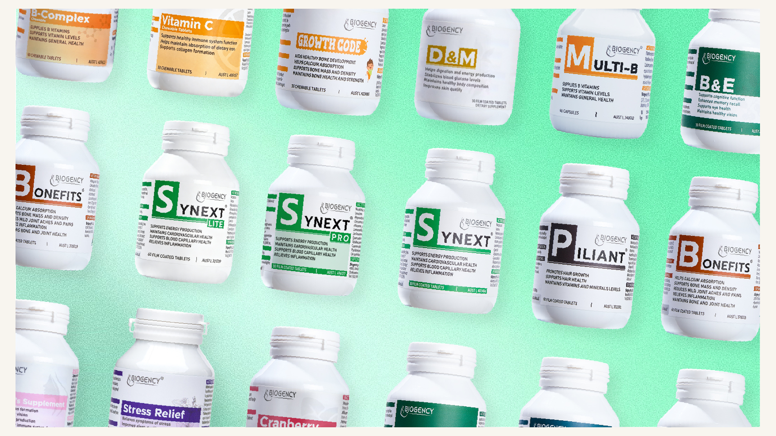 Biogency 产品矩阵示意图